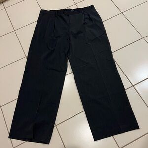 H&M Trousers Charcoal Pleated Loose Fit Dress Pants Trousers